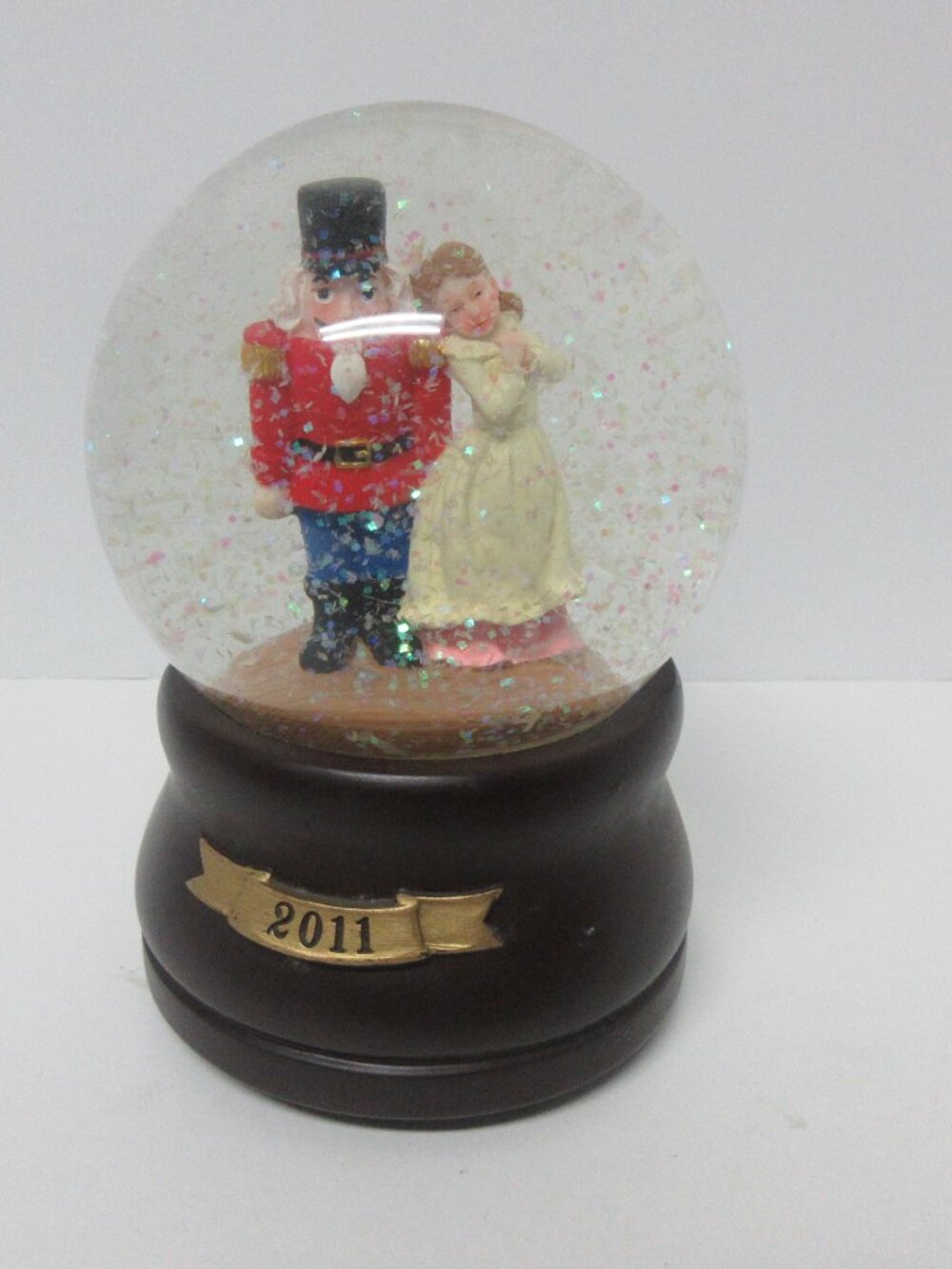 Nutcracker snow globe 2011 with music box plays "The nutcracker suite"